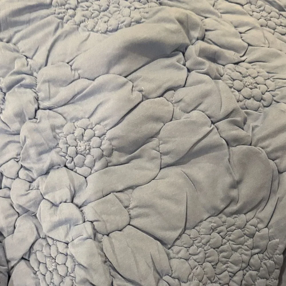 Anthropologie Dahlia Cotton Jersey Floral Quilt Size King